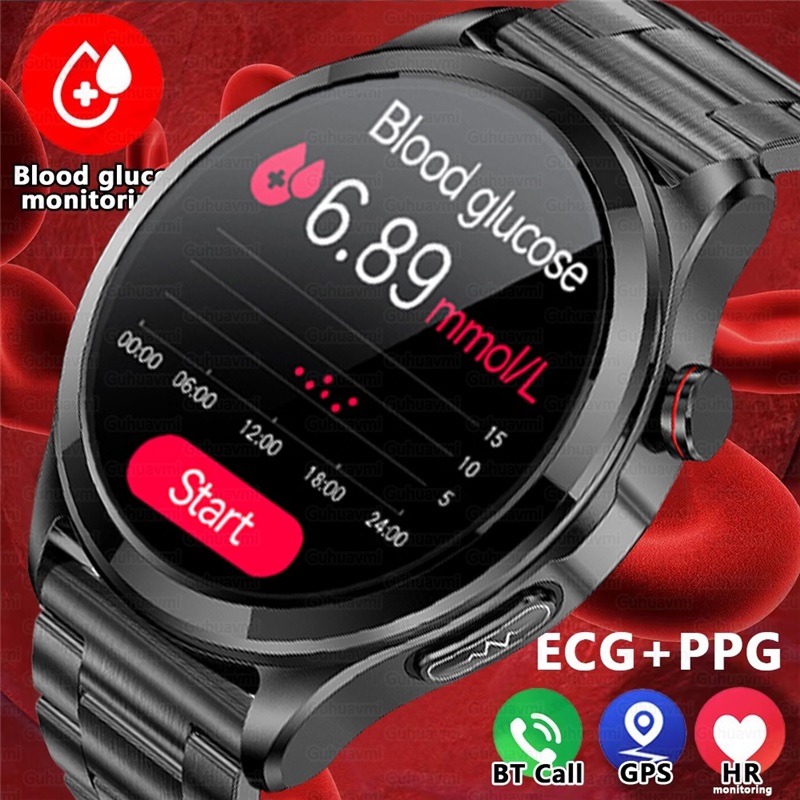 Non-invasive Blood Glucose Smartwatch Men Heart Rate Blood Pressure Sports Smart Watch