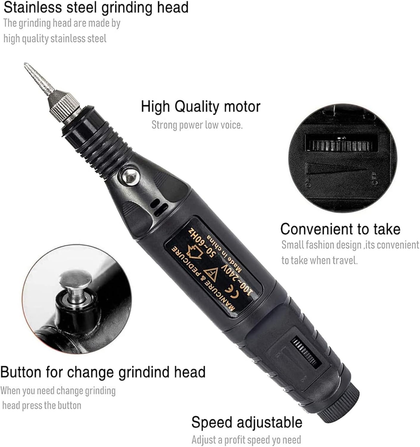 Electric Nail Files Professional Nail Drill Polishing Shape Machine for Women Girls