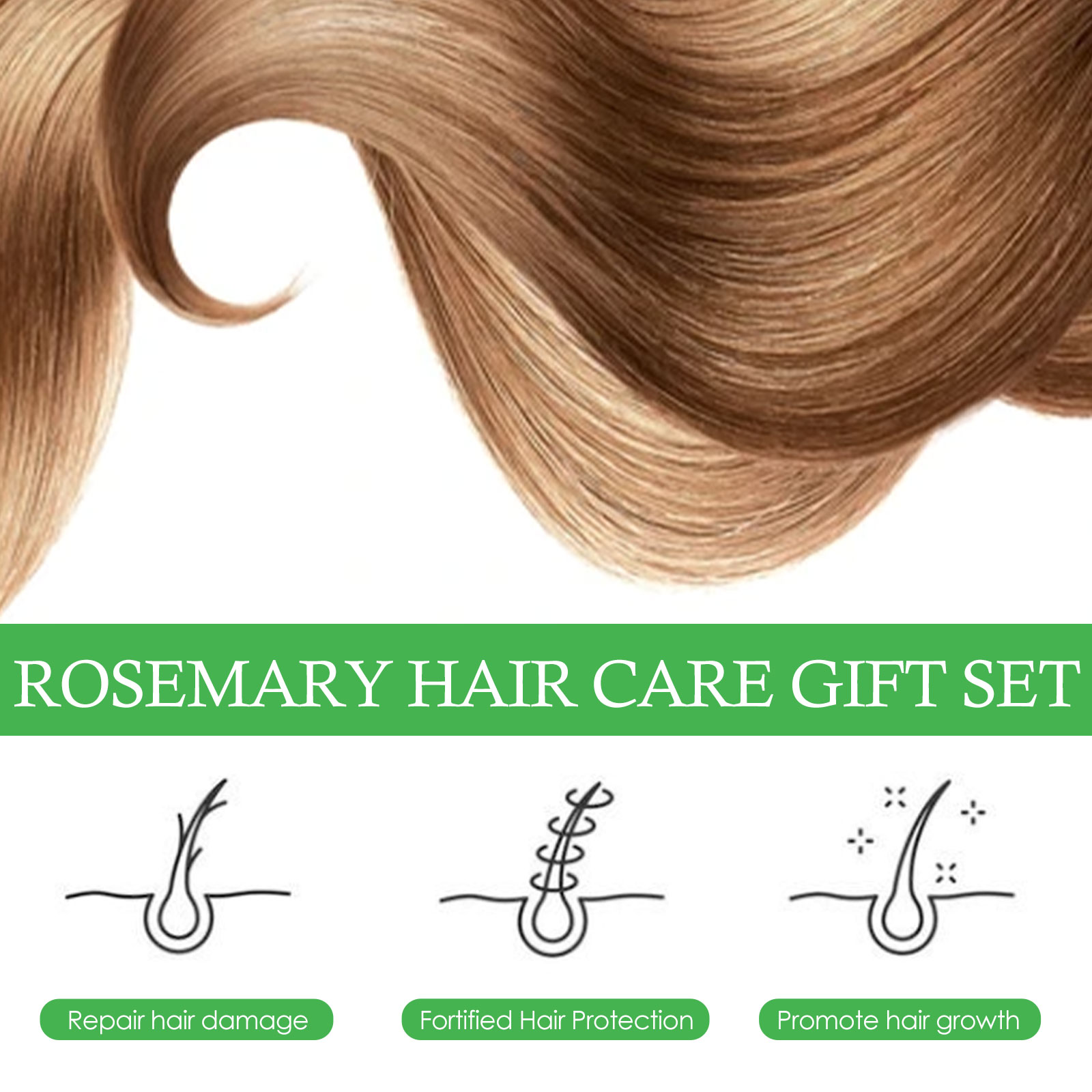 Rosemary Hair Care Gift Set Essential Oil Scalp Treatment Nourishing Thinning Hair Reduce Breakage Sebum Control Natural Formula