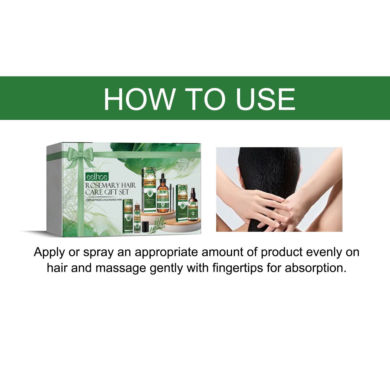 Rosemary Hair Care Gift Set Essential Oil Scalp Treatment Nourishing Thinning Hair Reduce Breakage Sebum Control Natural Formula