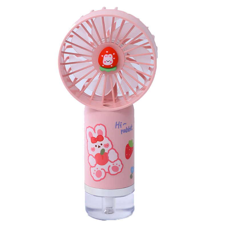 Handheld Spray Fan Toy Portable USB Rechargable Fans Summer Cooling Supplies Outdoor Camping Office Supplies ﻿