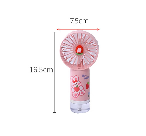 Handheld Spray Fan Toy Portable USB Rechargable Fans Summer Cooling Supplies Outdoor Camping Office Supplies ﻿