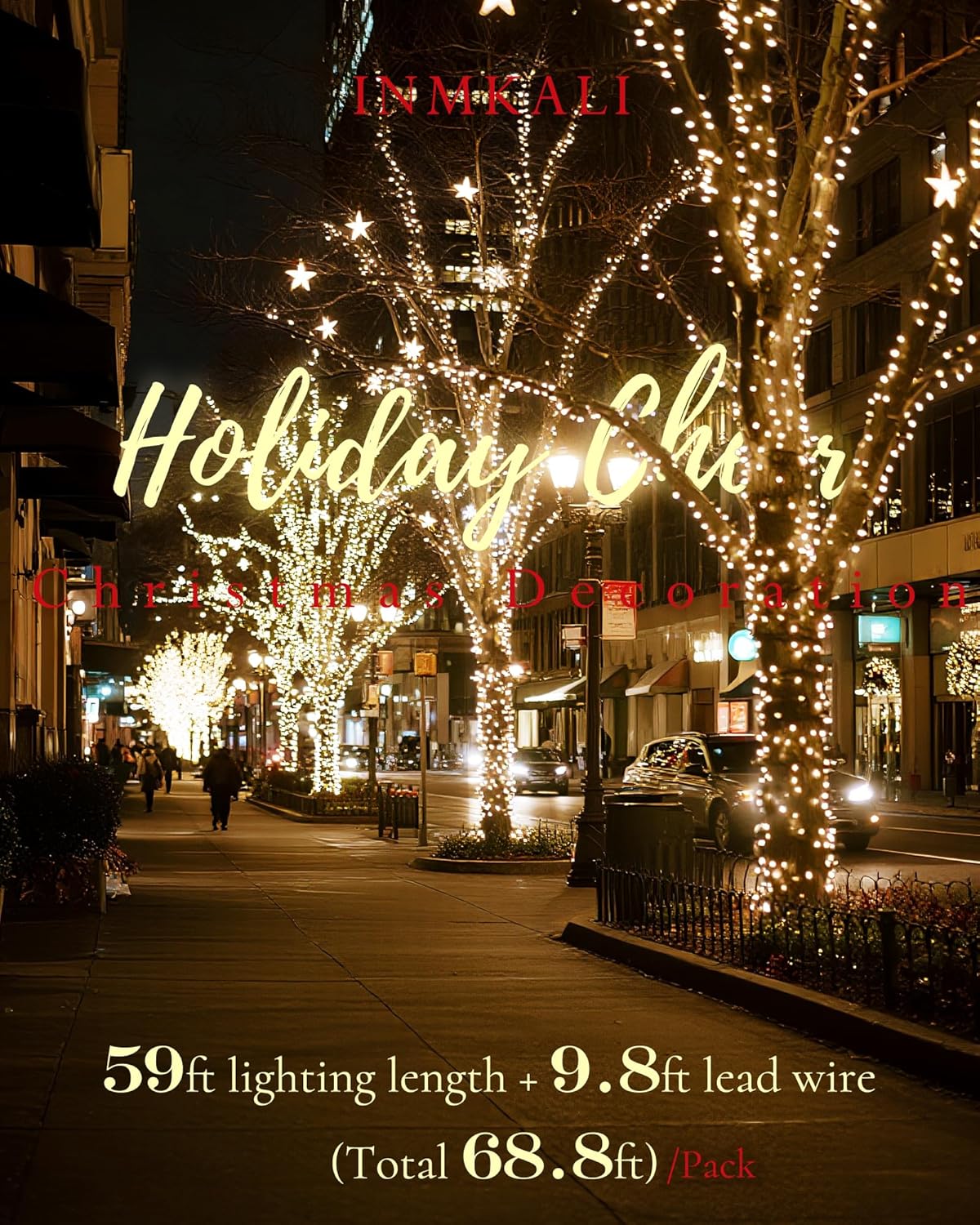 (Soft Gold) 3 Pack Solar Lights Outdoor Garden Each 59FT 180 Led Solar Powered String Lights Waterproof Fairy Lights 8 Modes 2 Mounting Ways for Outside Patio Yard Tree War