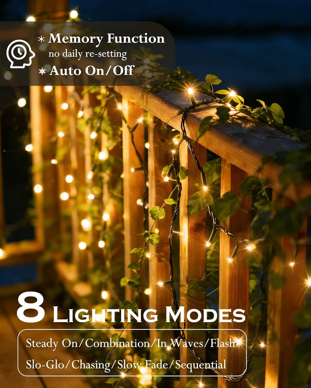 (Soft Gold) 3 Pack Solar Lights Outdoor Garden Each 59FT 180 Led Solar Powered String Lights Waterproof Fairy Lights 8 Modes 2 Mounting Ways for Outside Patio Yard Tree War