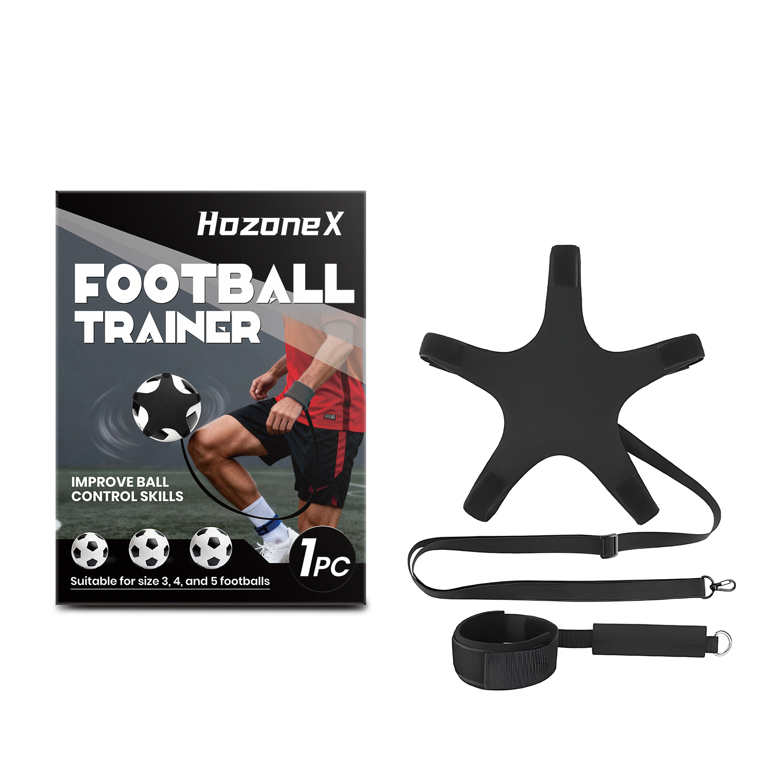 Soccer Ball Trainer Practice Tool with String Adjustable Wristband Practice Training Aid for Boys Girls Indoor Backyard School ﻿