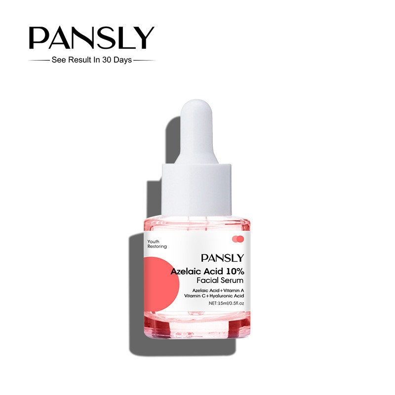 PANSLY Azelaic Acid 10% Facial Serum Lifting Firming Anti Wrinkle Treatment for Skin Care Home Use Natural 30ml