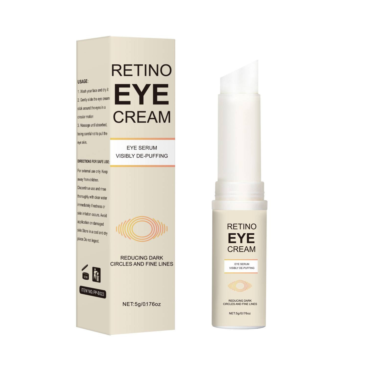 Retinol Eye Cream For Hydrating Smoothing Fine Lines Dark Circles Under Eye Puffiness Daily Skin Nourishment 5g