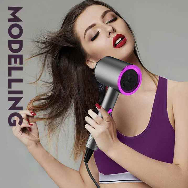 (Grey) Hot Selling High Quality Hair Blow Dryer Professional Salon High Power Hair Dryer Negative Ion Professional Hair Dryer