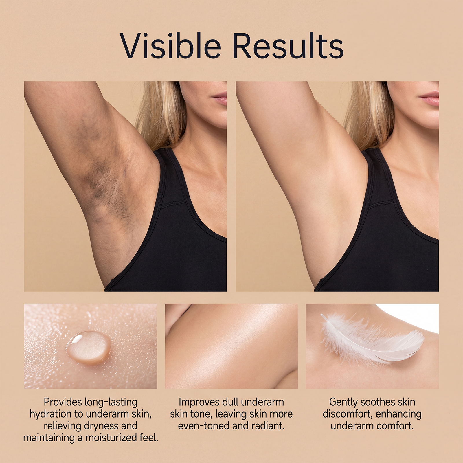 Underarm Brightening Cream Moisturizing Hydrating Softening Delicate Bright Mild Smooth Quick Absorb Skin Care Body Complexion