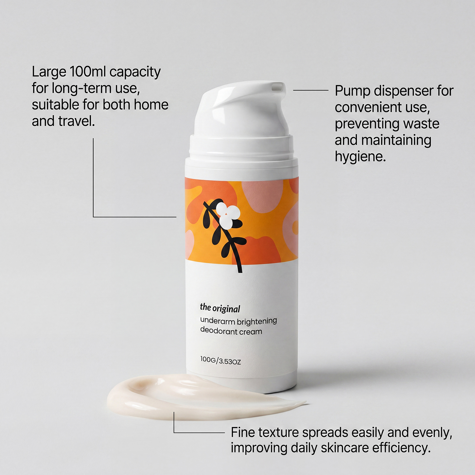 Underarm Brightening Cream Moisturizing Hydrating Softening Delicate Bright Mild Smooth Quick Absorb Skin Care Body Complexion