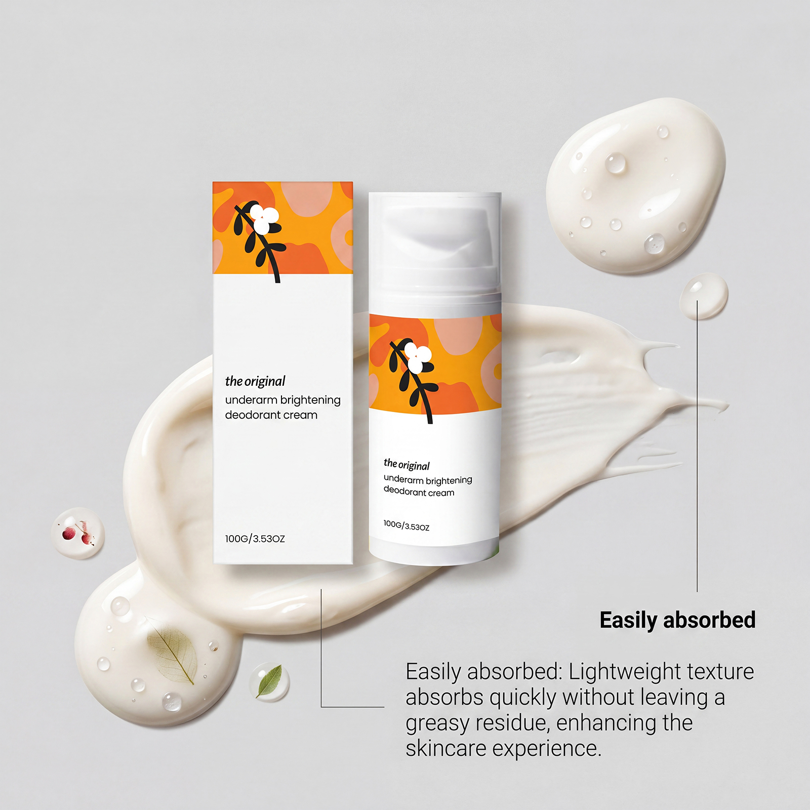 Underarm Brightening Cream Moisturizing Hydrating Softening Delicate Bright Mild Smooth Quick Absorb Skin Care Body Complexion