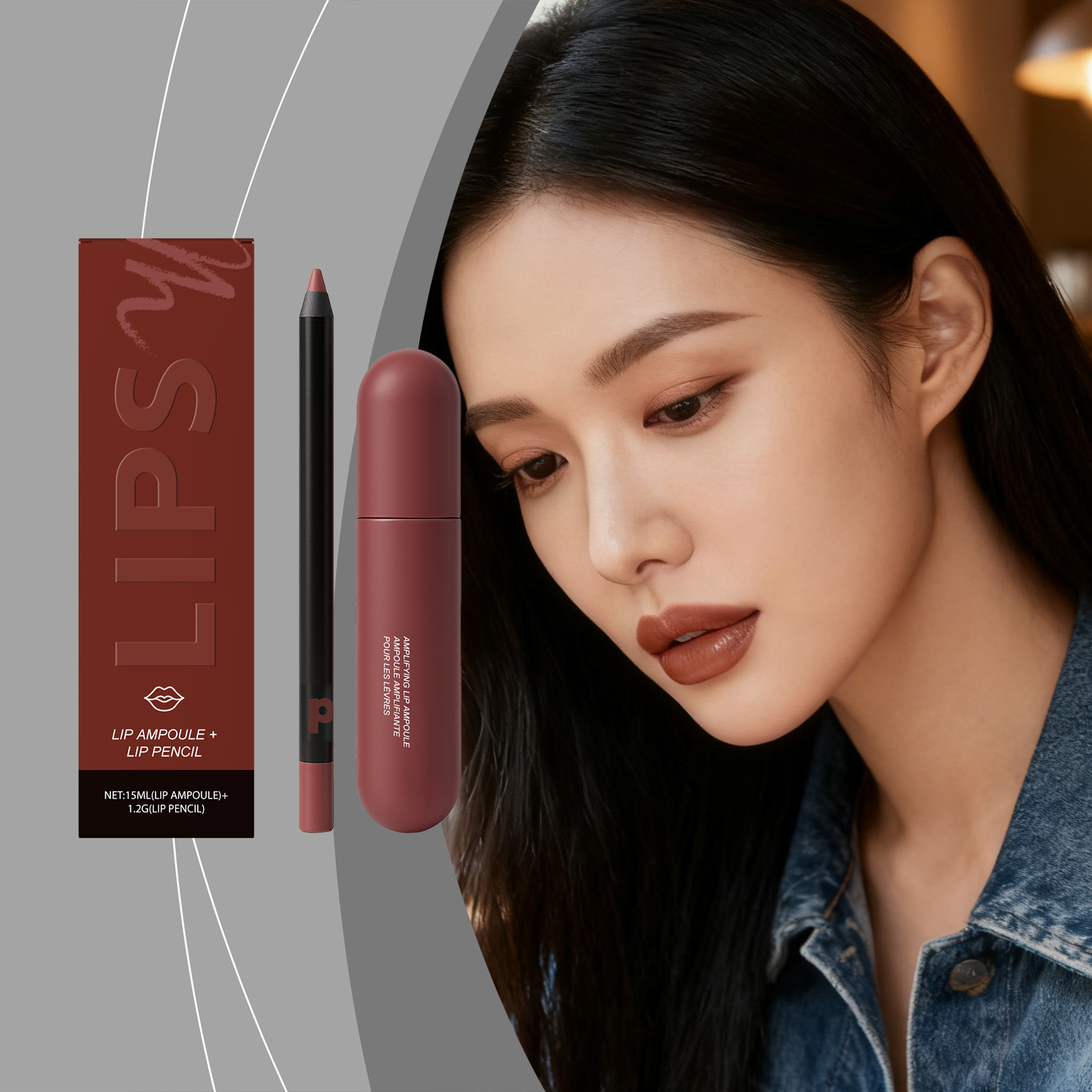 Moisturizing Lip Gloss Liner Pen Hydrating Nourishing Rich Color Natural Finish Caramel Cotton Lip Makeup Cosmetic Care