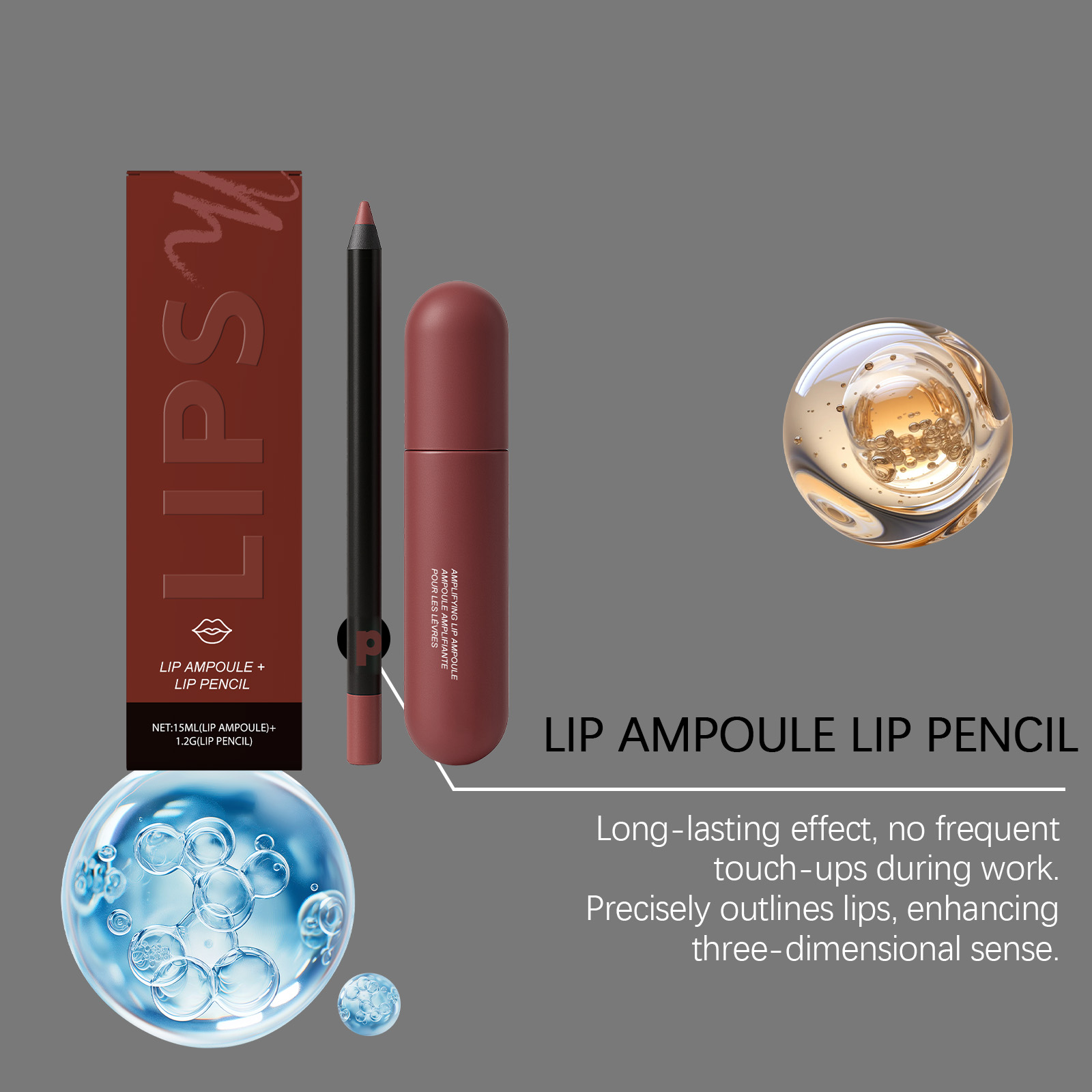 Moisturizing Lip Gloss Liner Pen Hydrating Nourishing Rich Color Natural Finish Caramel Cotton Lip Makeup Cosmetic Care
