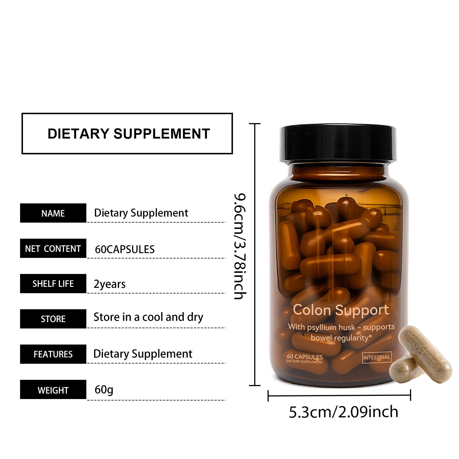 Intestine Care Capsules Mild Protect Comfort Daily Nutrition Supplement Convenient Body Maintenance For Human Gut Health Support