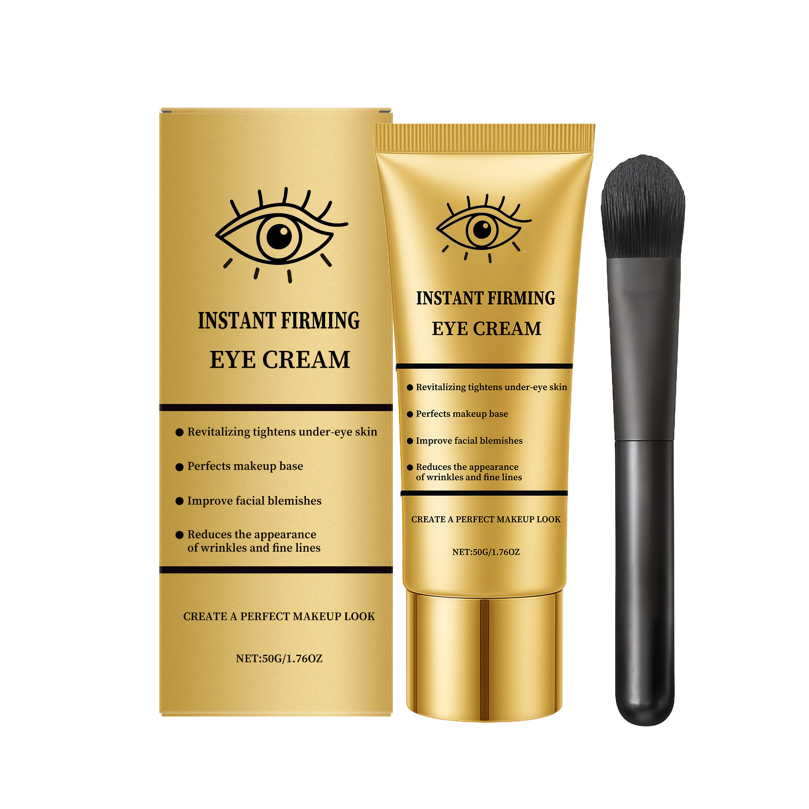 Brightening Nourishing Eye Cream Daily Mild Moisturizing Hydrating Lock Water Elastic Soft Skin Around Eyes Massage Care Lotion