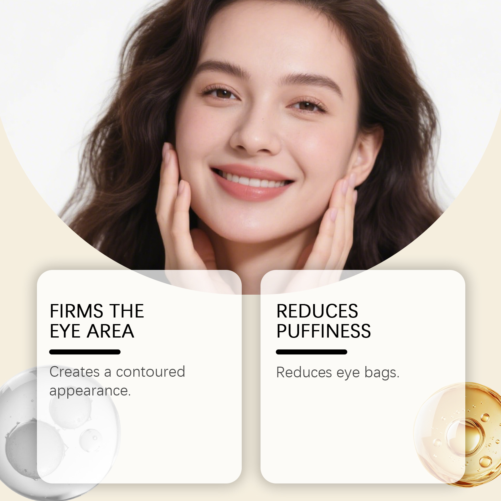 Brightening Nourishing Eye Cream Daily Mild Moisturizing Hydrating Lock Water Elastic Soft Skin Around Eyes Massage Care Lotion