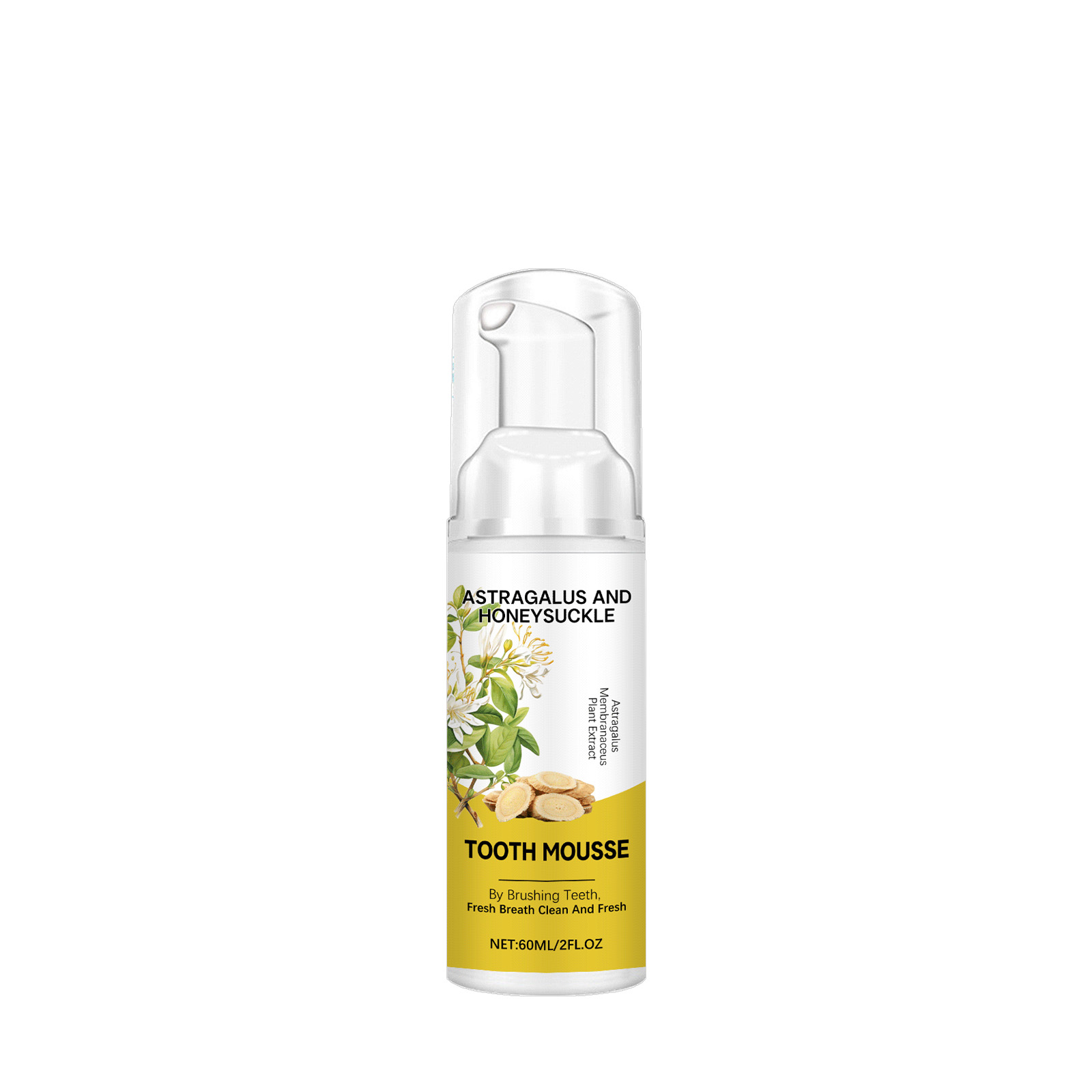 Astragalus Fresh Cleansing Dental Mousse Mild Clean Protect Teeth Remove Yellow Stains Daily Oral Care