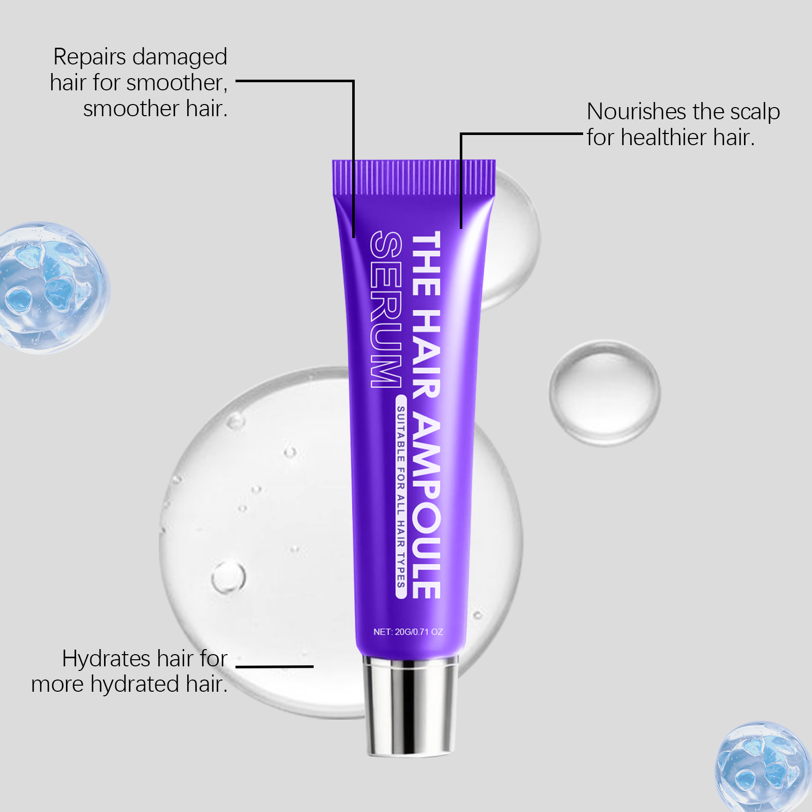 Hair Nourishing Care Essence Liquid Mild Moisturizing Scalp Treat Soft Smooth Hair Boost Root Strand Vitality