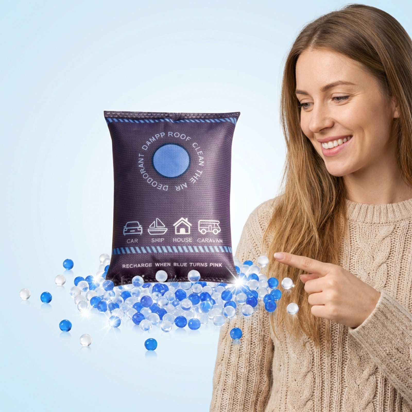 Silica Gel Desiccant Reusable MoistureAbsorbing MildewProof DampResistant Household Wardrobe MultiScene Dry Pouch For Daily Storage Indoor Space Care