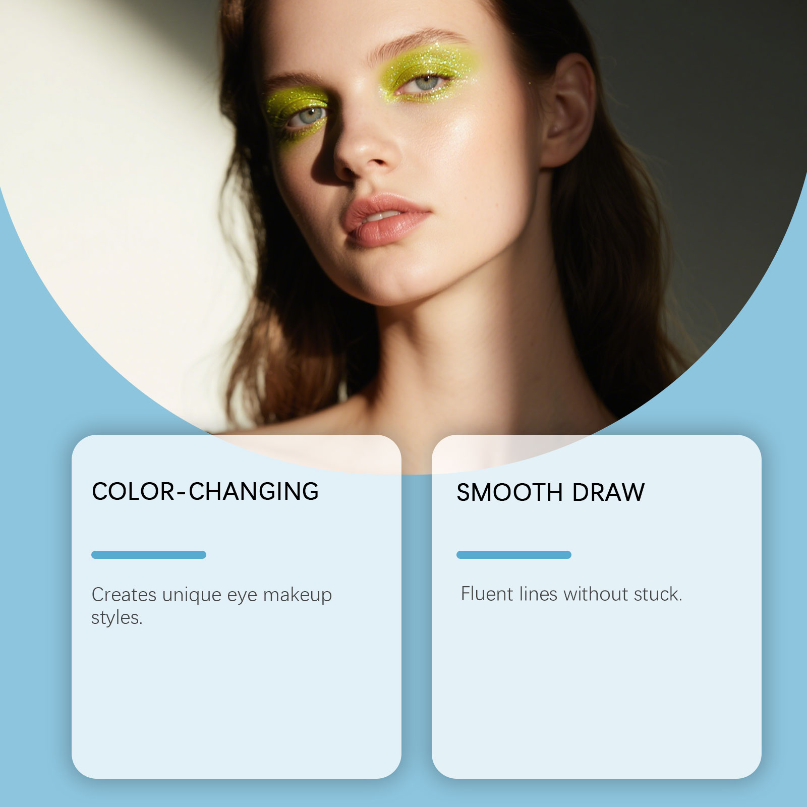 (02) Gel Eyeliner Smooth Fluid Natural Outline Color Retain Makeup Anti Smudge Daily Facial Makeup