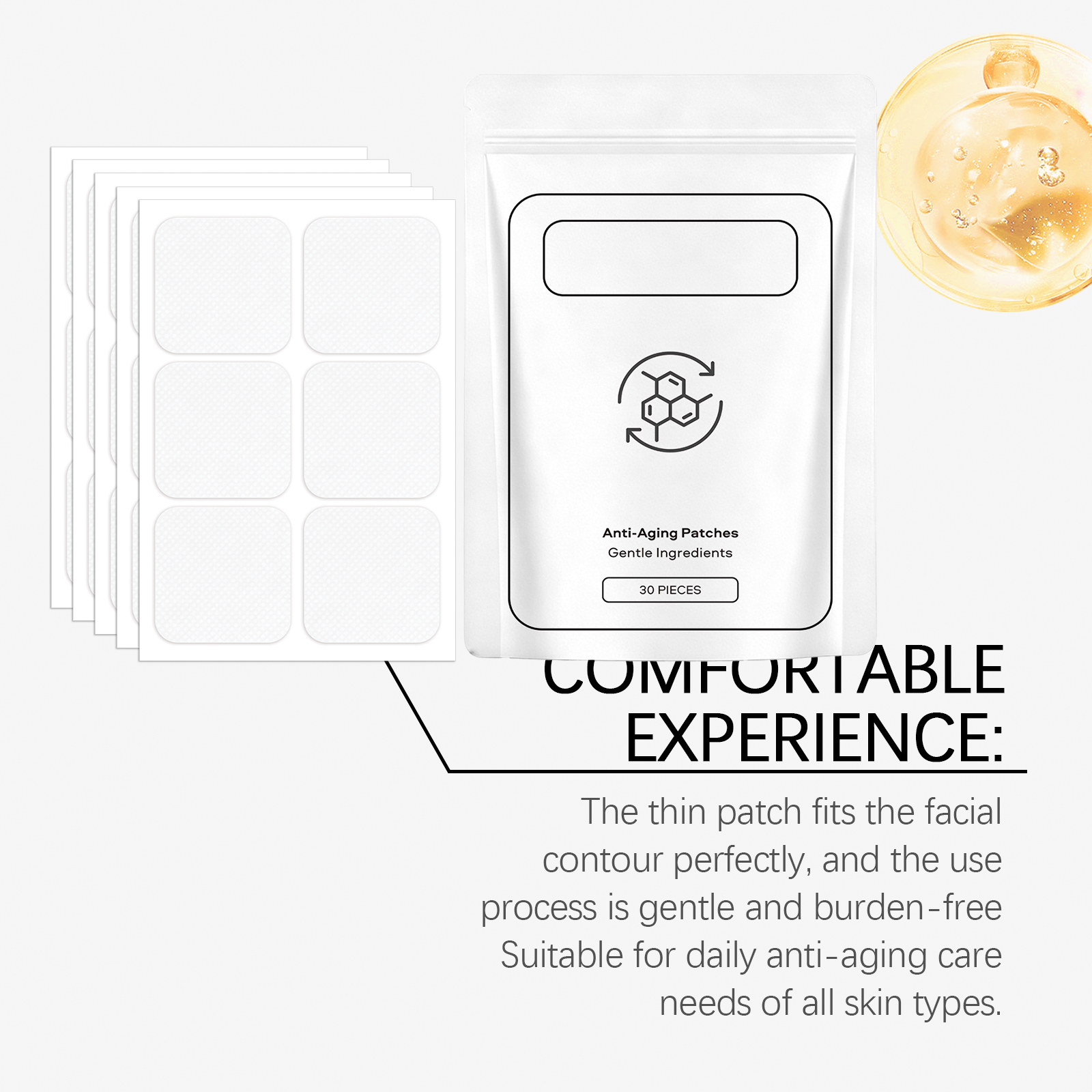Skin Care Auxiliary Patch Tight Adhesive Long Lasting Soft Moist Comfort Portable Individual Health Care