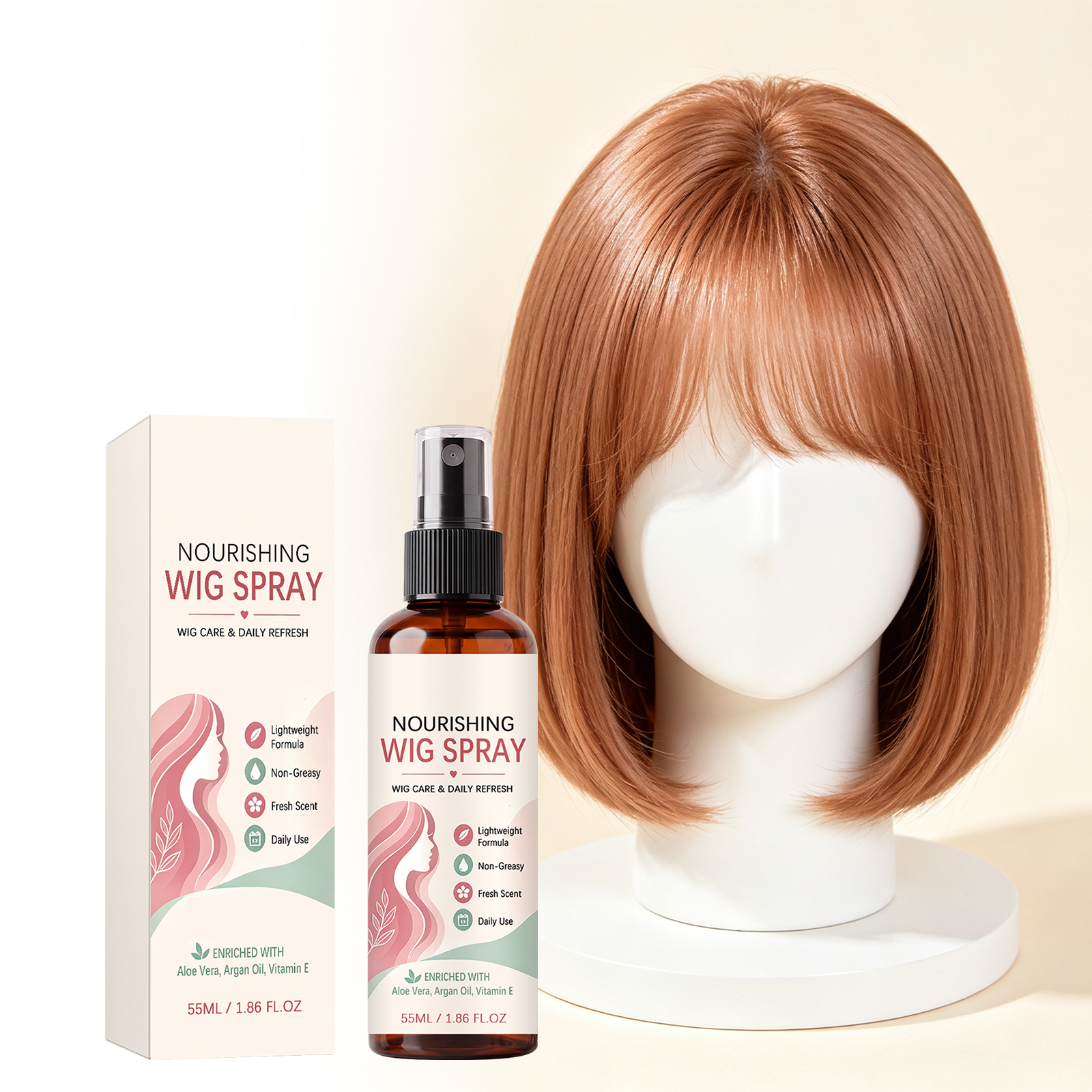 Wig Nourishing Spray Deep Hydration Anti Static Anti Frizz Dry Rough Taming Silky Smoothing Care