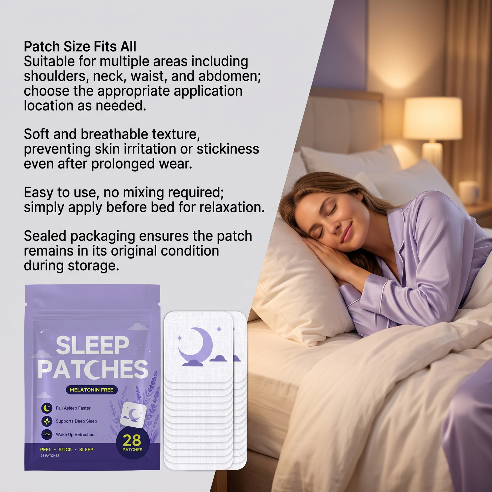 Sleep Patch Gentle Night Care Quiet Sleep State Soft Smooth Skin Friendly Breathable Sleeping Patch