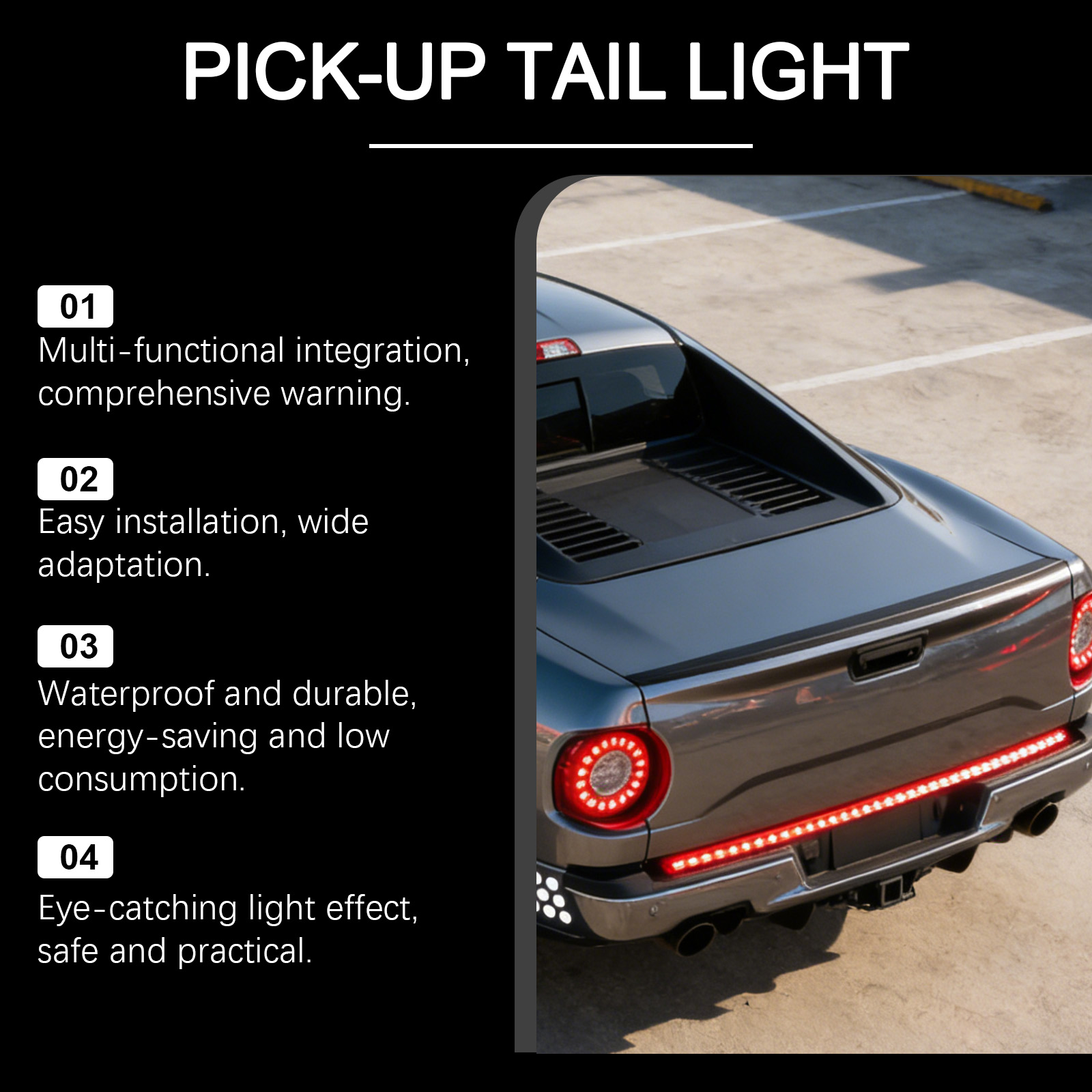 Led Taillight Warning Lamp Waterproof Durable Red Yellow Dual Color Flowing Steering Multifunction Brake Turning Rear Lamp