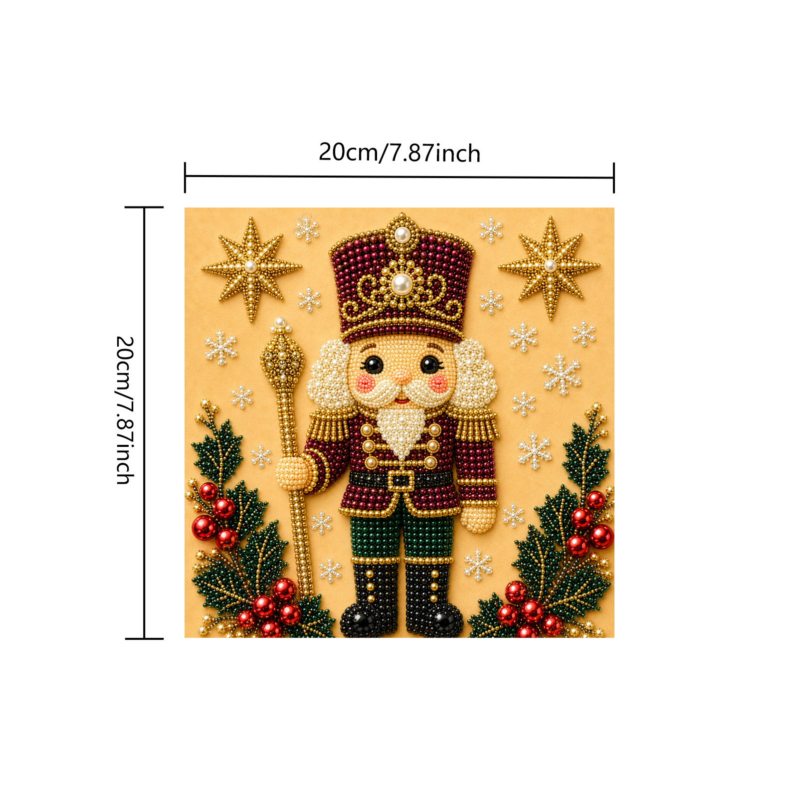 (Christmas Tree) Christmas Pearl Painting Art Set Shiny Beads 3D Texture Art Christmas Festival Ornaments
