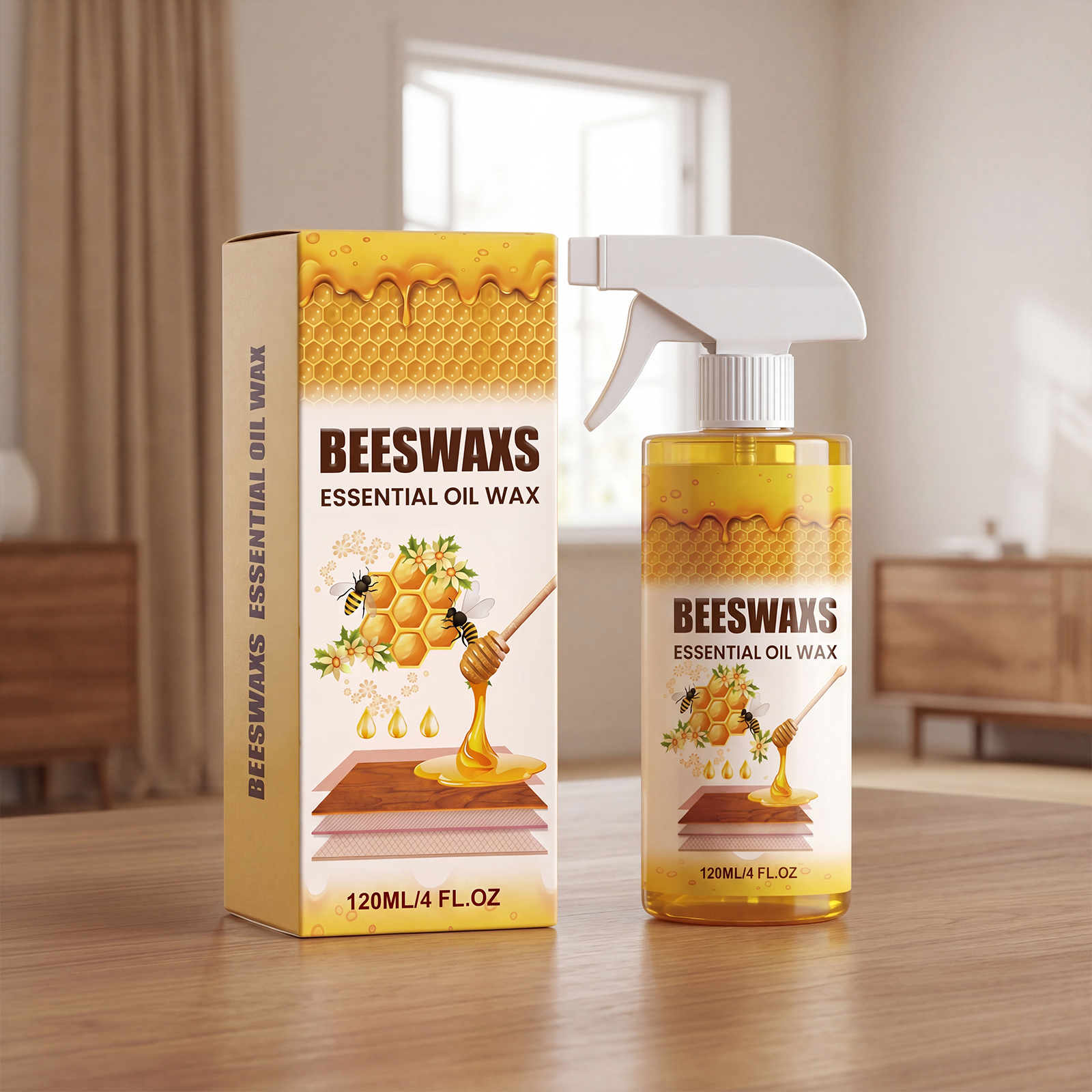 Wood Polishing Beeswax Spray Furniture Surface Renovation Maintenance Brightening Daily Household Convenient Care Agent