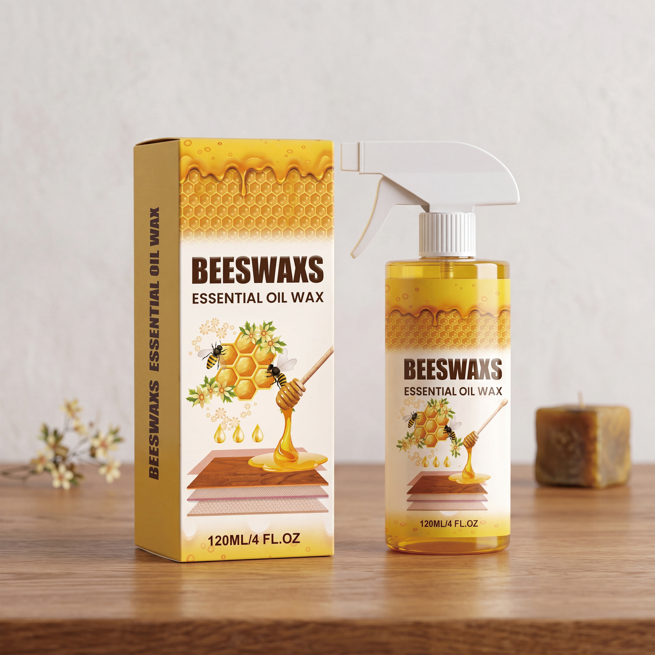 Wood Polishing Beeswax Spray Furniture Surface Renovation Maintenance Brightening Daily Household Convenient Care Agent