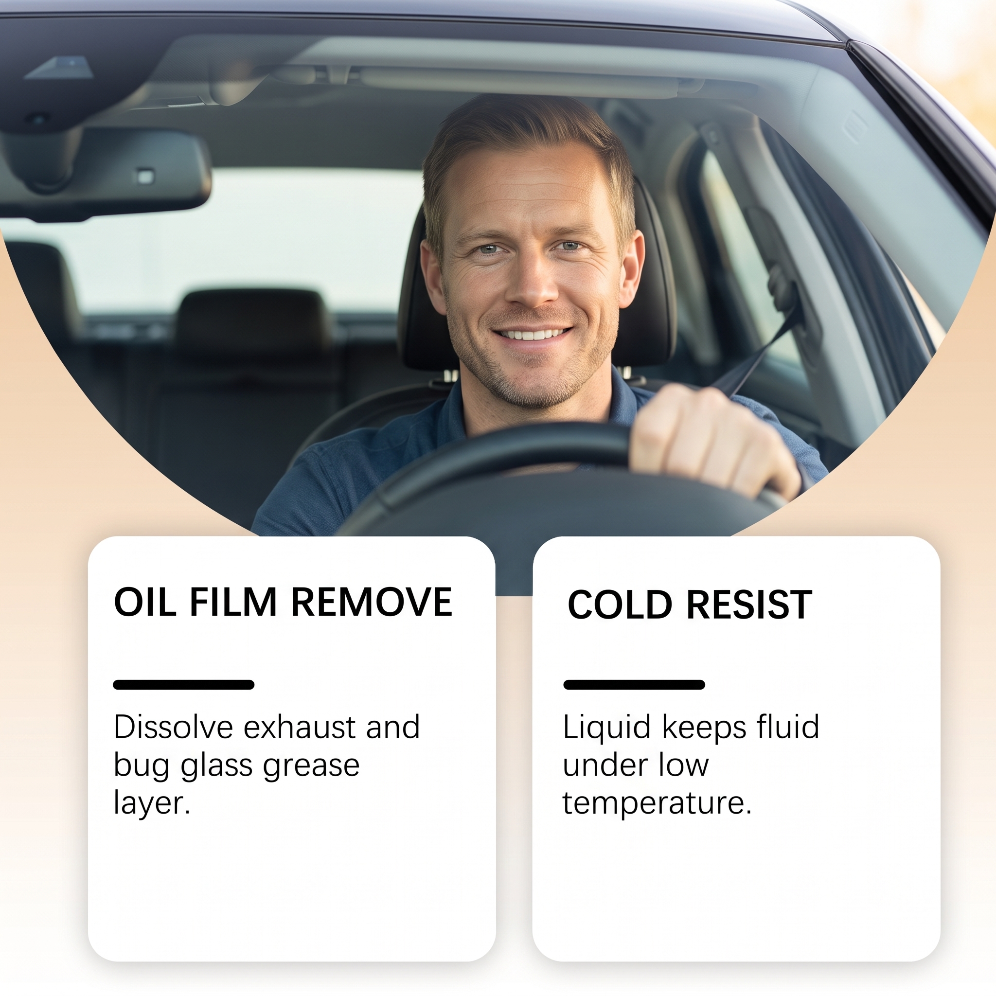 Windshield Care Liquid Window Glass Cleaning Stain Removal Gloss Clear Vision Daily Clean Care