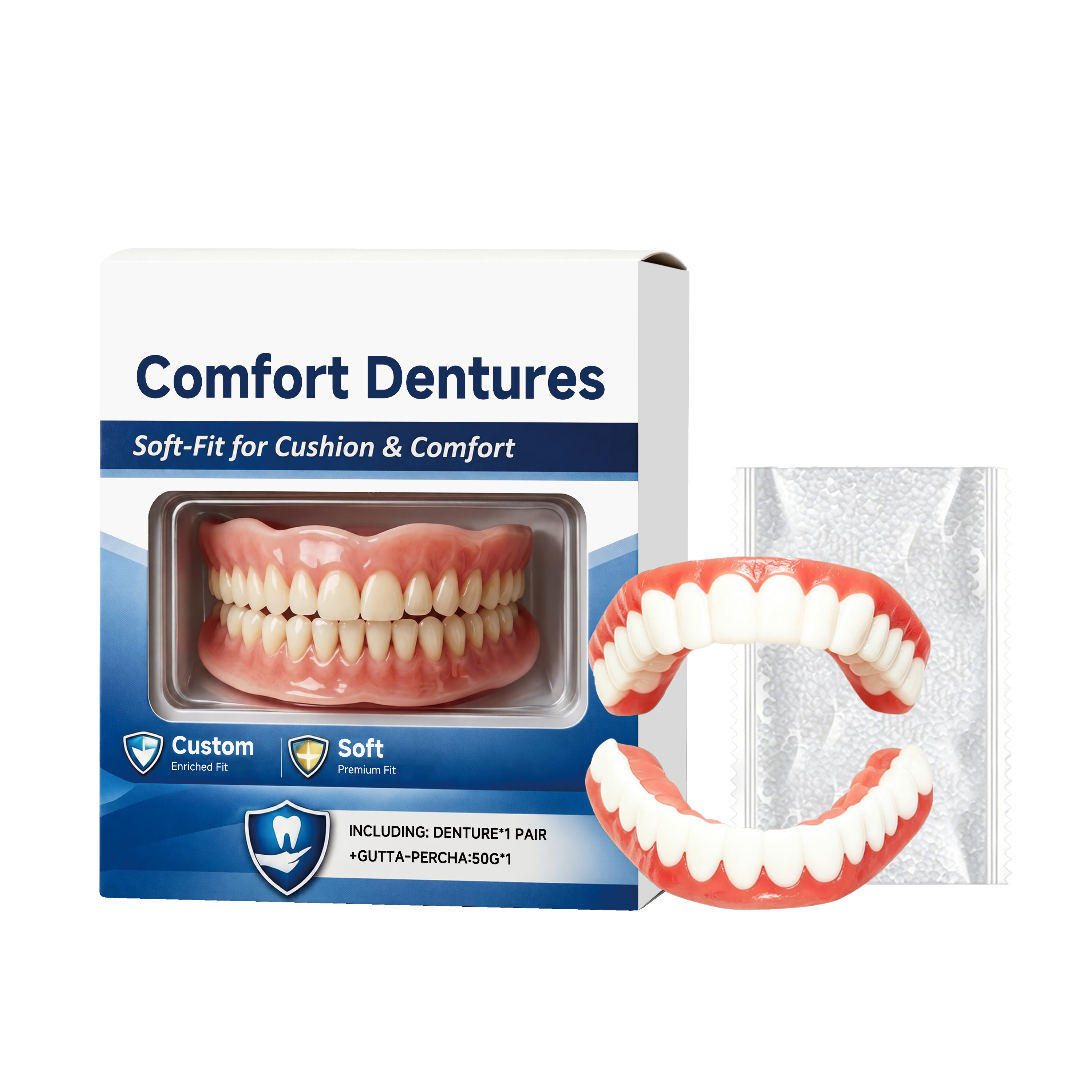 Denture Modification Kit Comfortable Fit Realistic Look Easy Care Flexible Resin Denture Restoration Tool