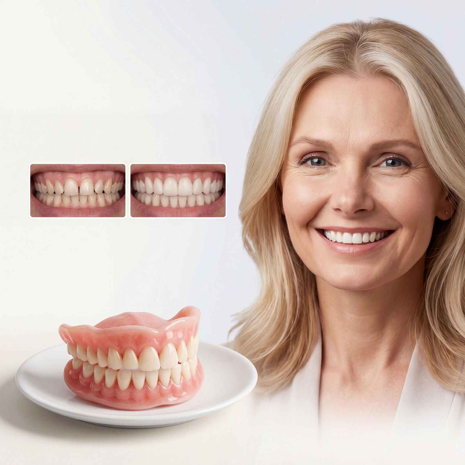 Denture Modification Kit Comfortable Fit Realistic Look Easy Care Flexible Resin Denture Restoration Tool