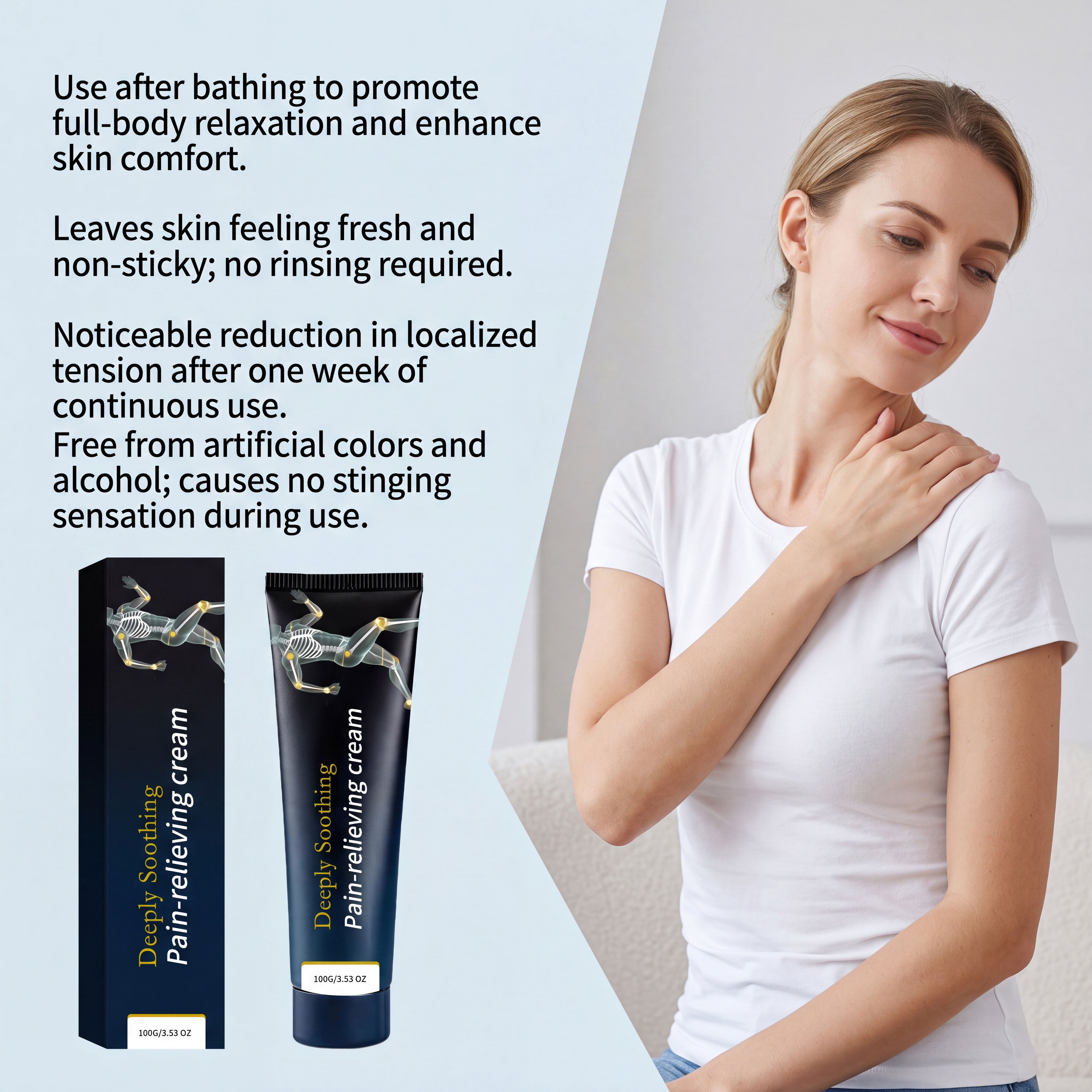 Body Care Cream Comfortably Nourish Gentle Skin Friendly Easy Absorb For Body Joint External Daily Massage Apply