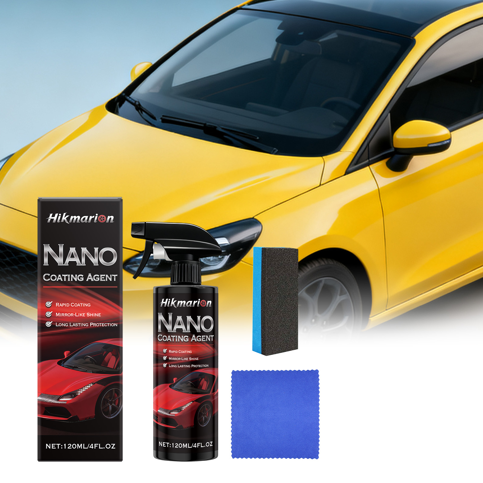 Nano Coating Agent Daily Shiny Easy Clean Maintenance Kit For Automotive Paint Surface Protection