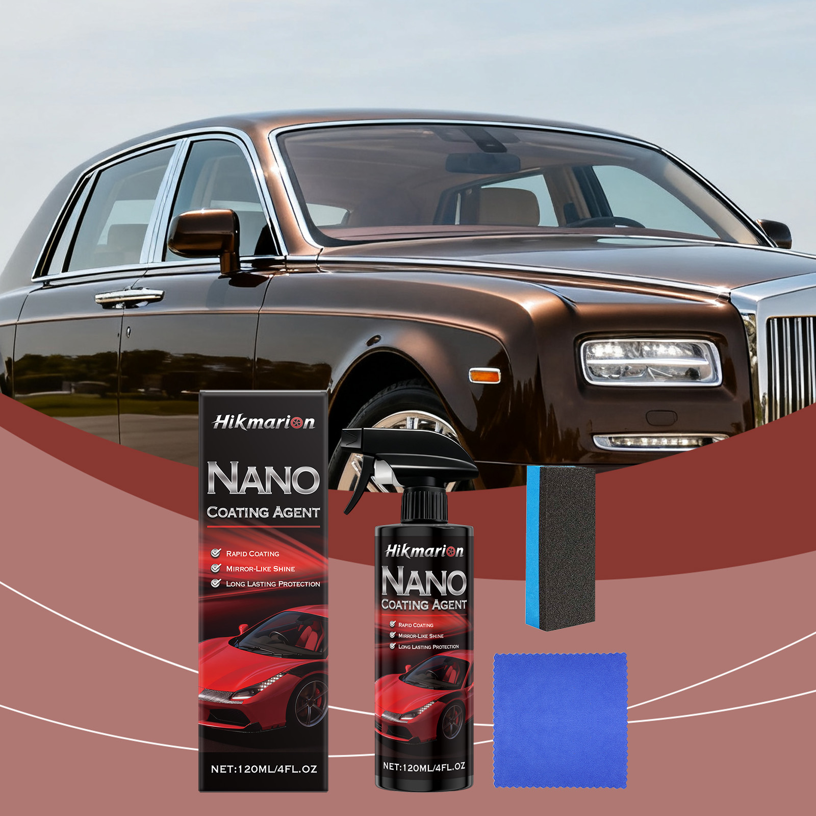 Nano Coating Agent Daily Shiny Easy Clean Maintenance Kit For Automotive Paint Surface Protection