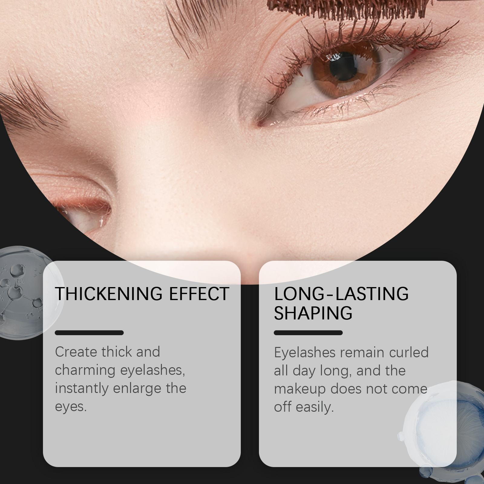 Brown Mascara Lengthening Curling Natural Longlasting Smudgeproof Waterproof Sweatproof Eye Makeup Cosmetic