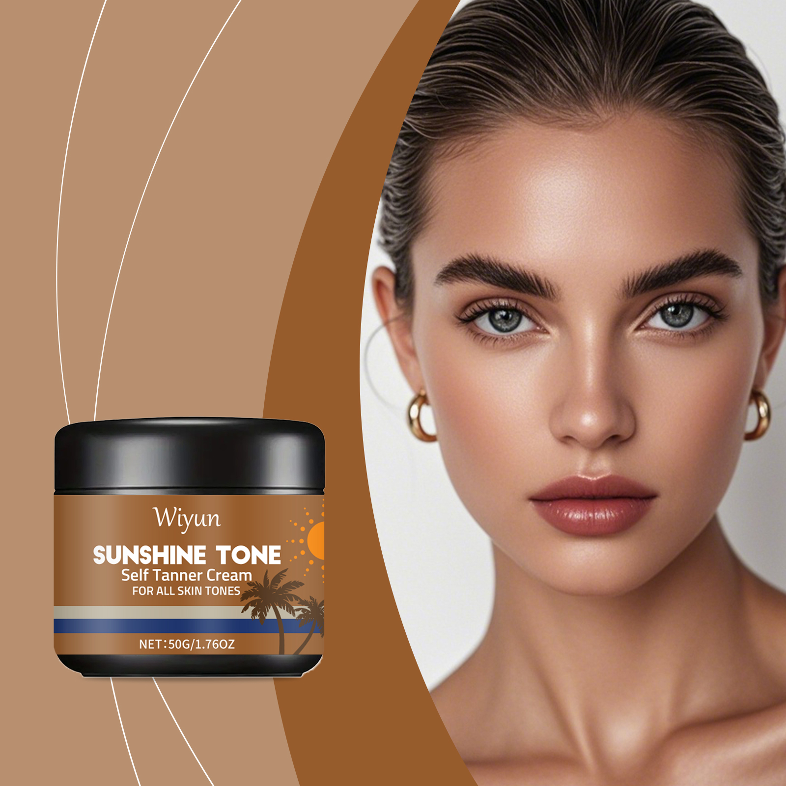 Sunless Self Tanning Cream Gentle Summer Outdoor Soft Glowing Moisturizing Nourishing Skin Bronzing Lotion