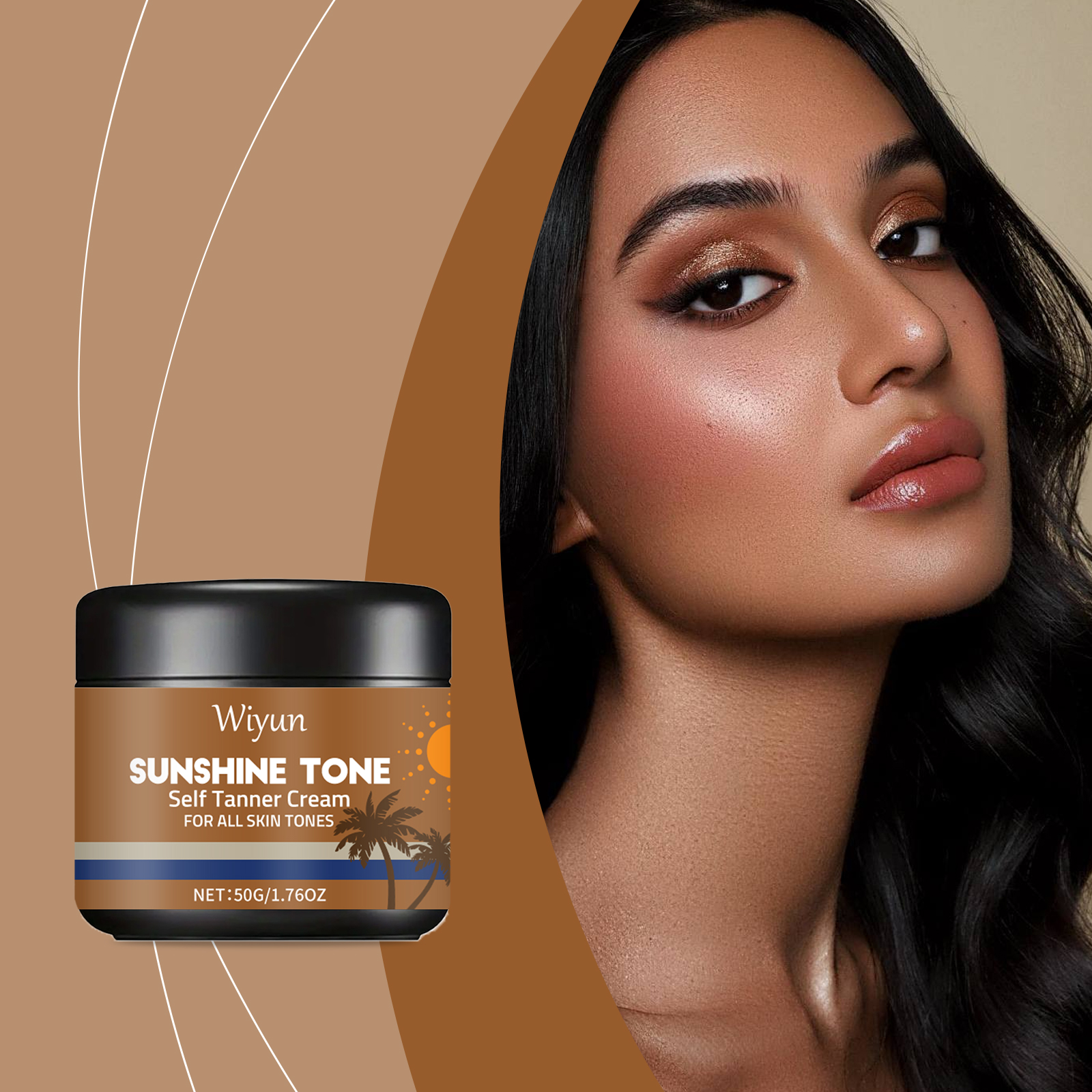 Sunless Self Tanning Cream Gentle Summer Outdoor Soft Glowing Moisturizing Nourishing Skin Bronzing Lotion