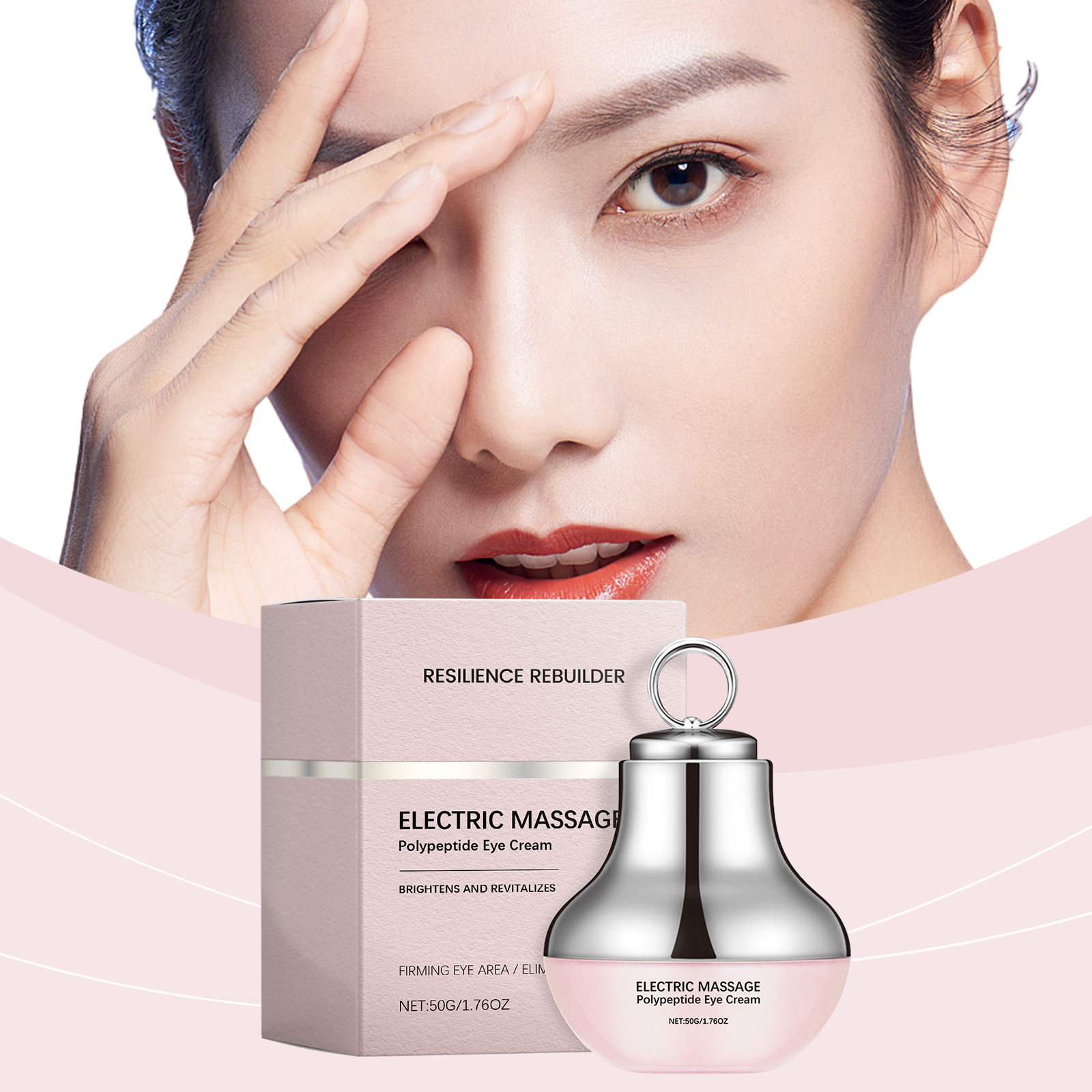 Electric Firming Eye Cream With Massage Roller For Lifting Hydrating Fine Lines Under Eye Care 15g