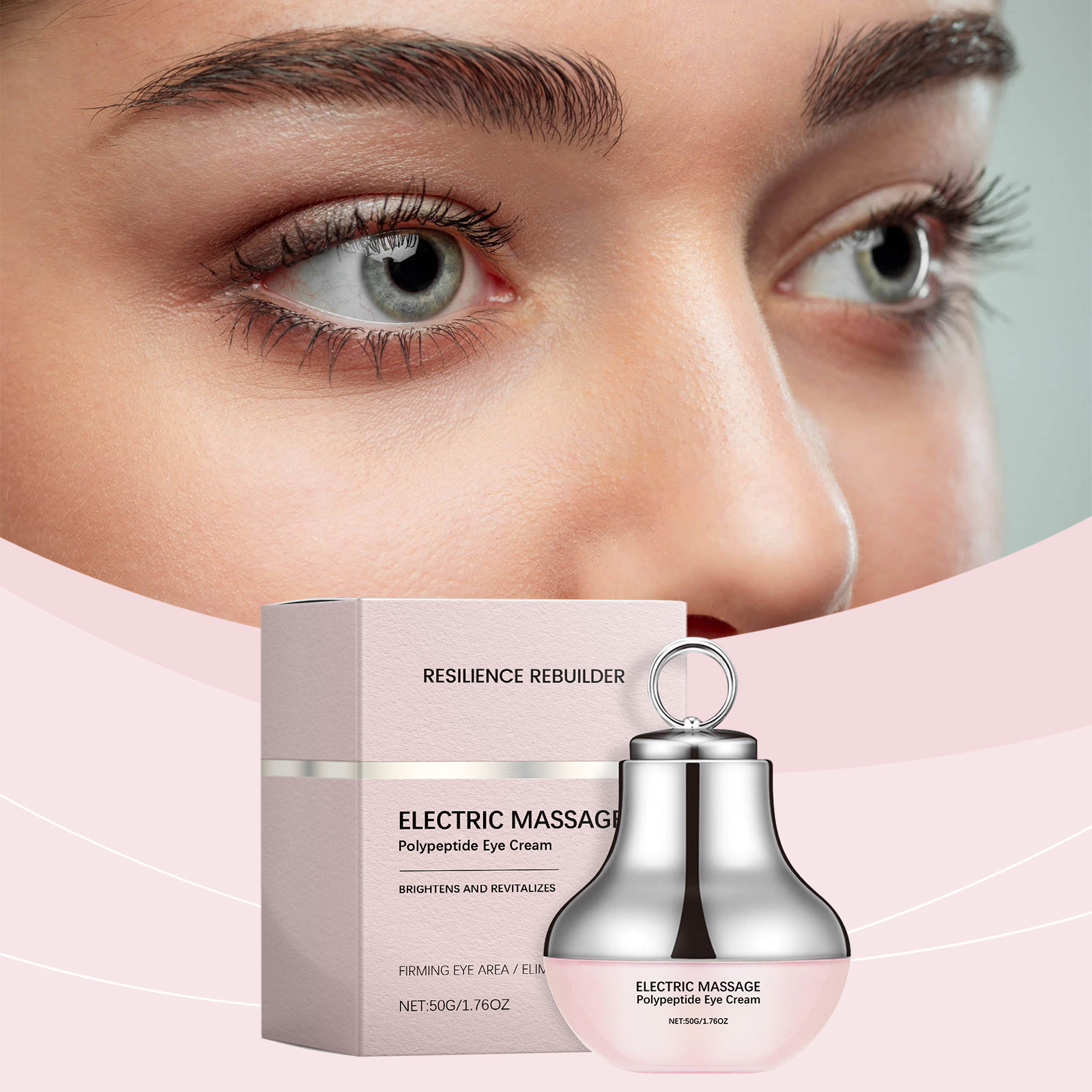 Electric Firming Eye Cream With Massage Roller For Lifting Hydrating Fine Lines Under Eye Care 15g