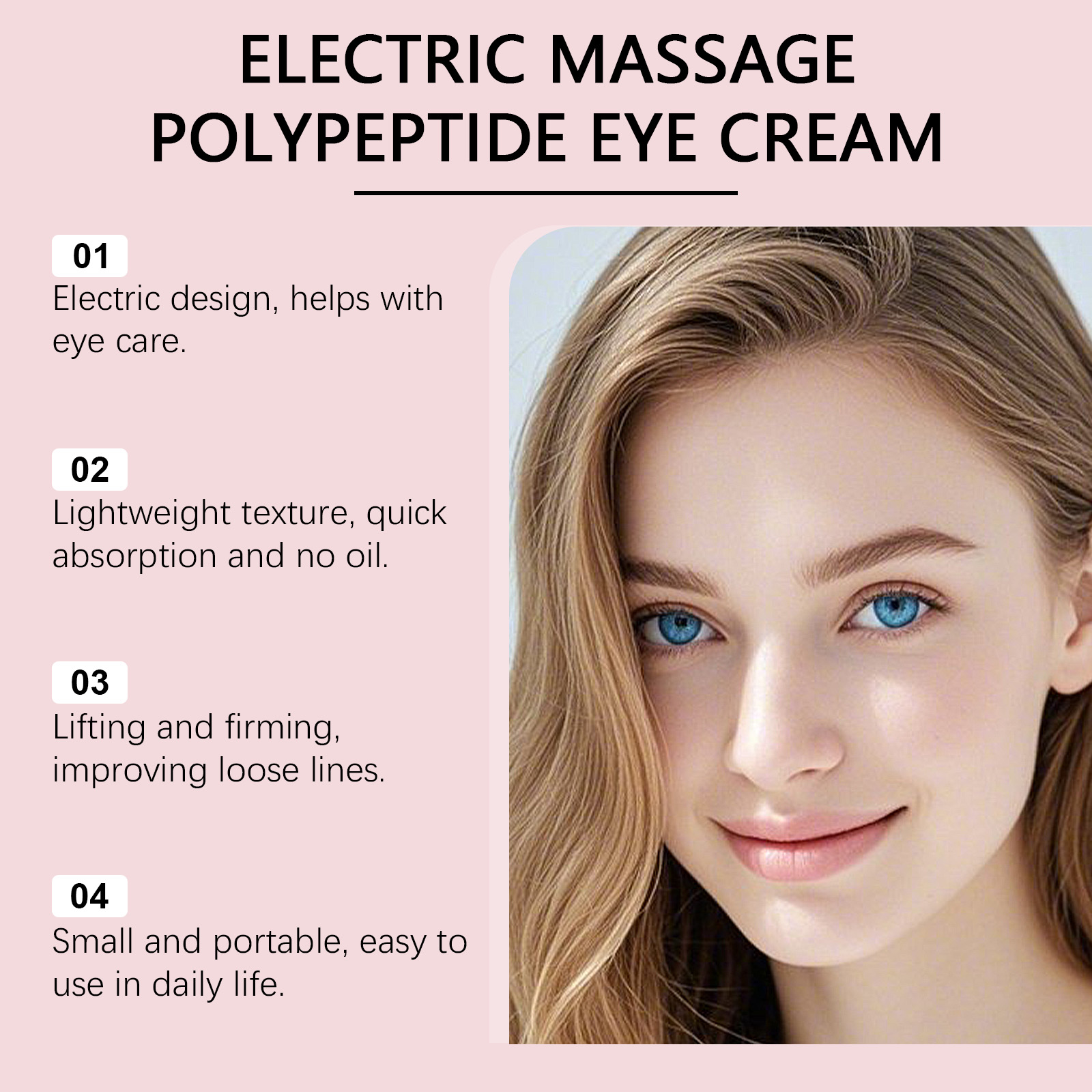 Electric Firming Eye Cream With Massage Roller For Lifting Hydrating Fine Lines Under Eye Care 15g