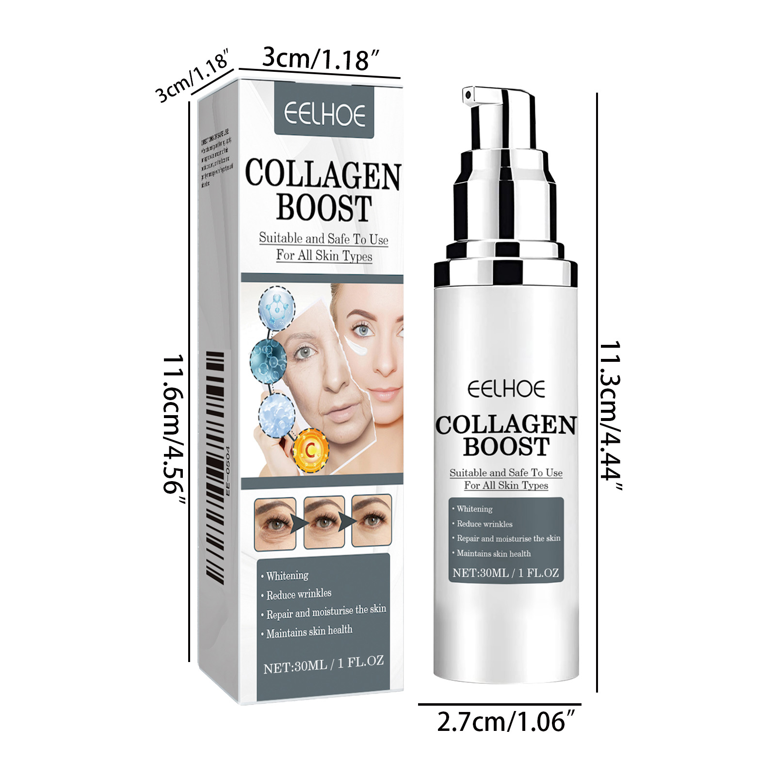 Collagen Boost Face Serum Anti-Ageing Firming Wrinkle Reducing Hydrating Serum