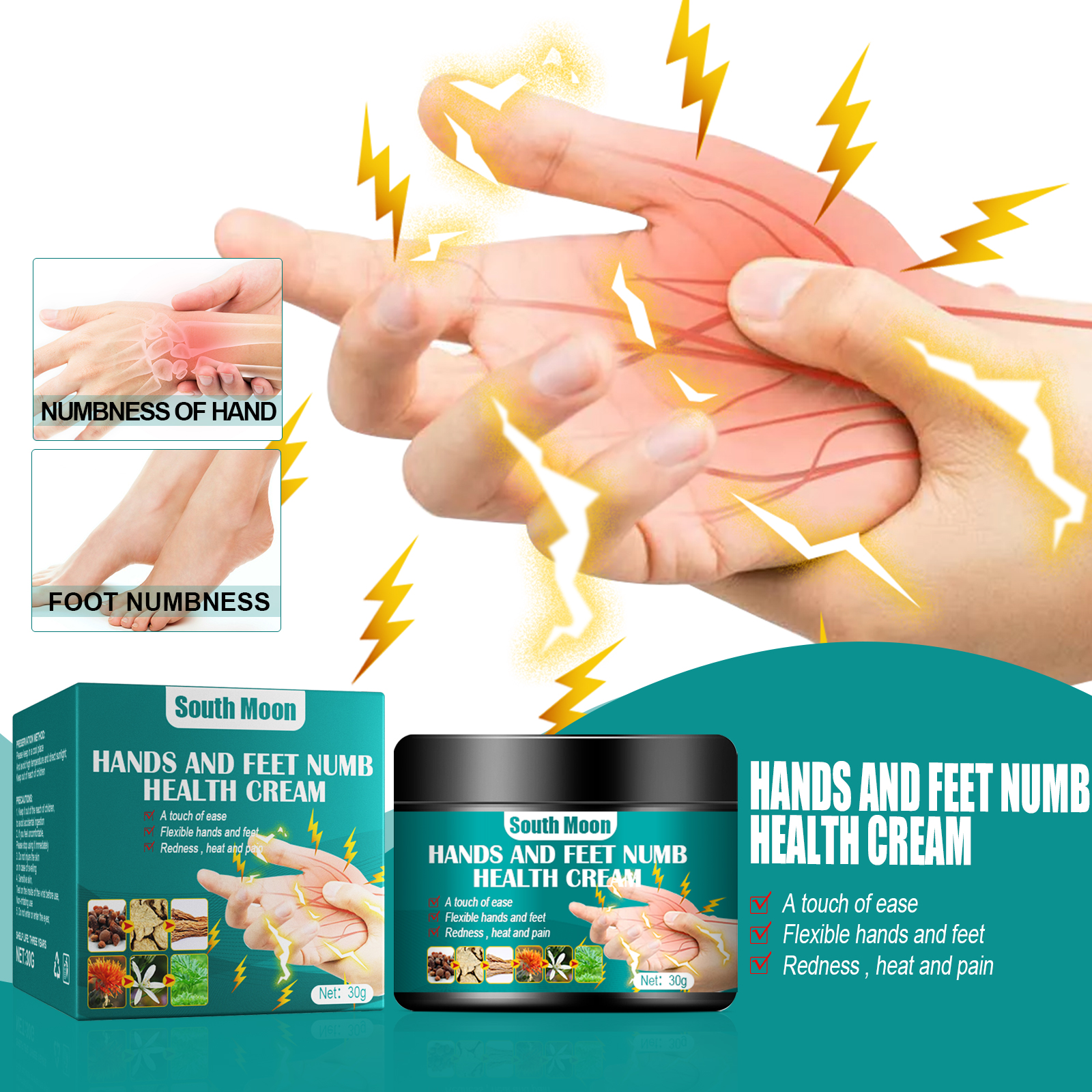 Hand And Foot Care Cream Soothing Numbness Relief Massage Balm For Limbs Daily Comfort Treatment