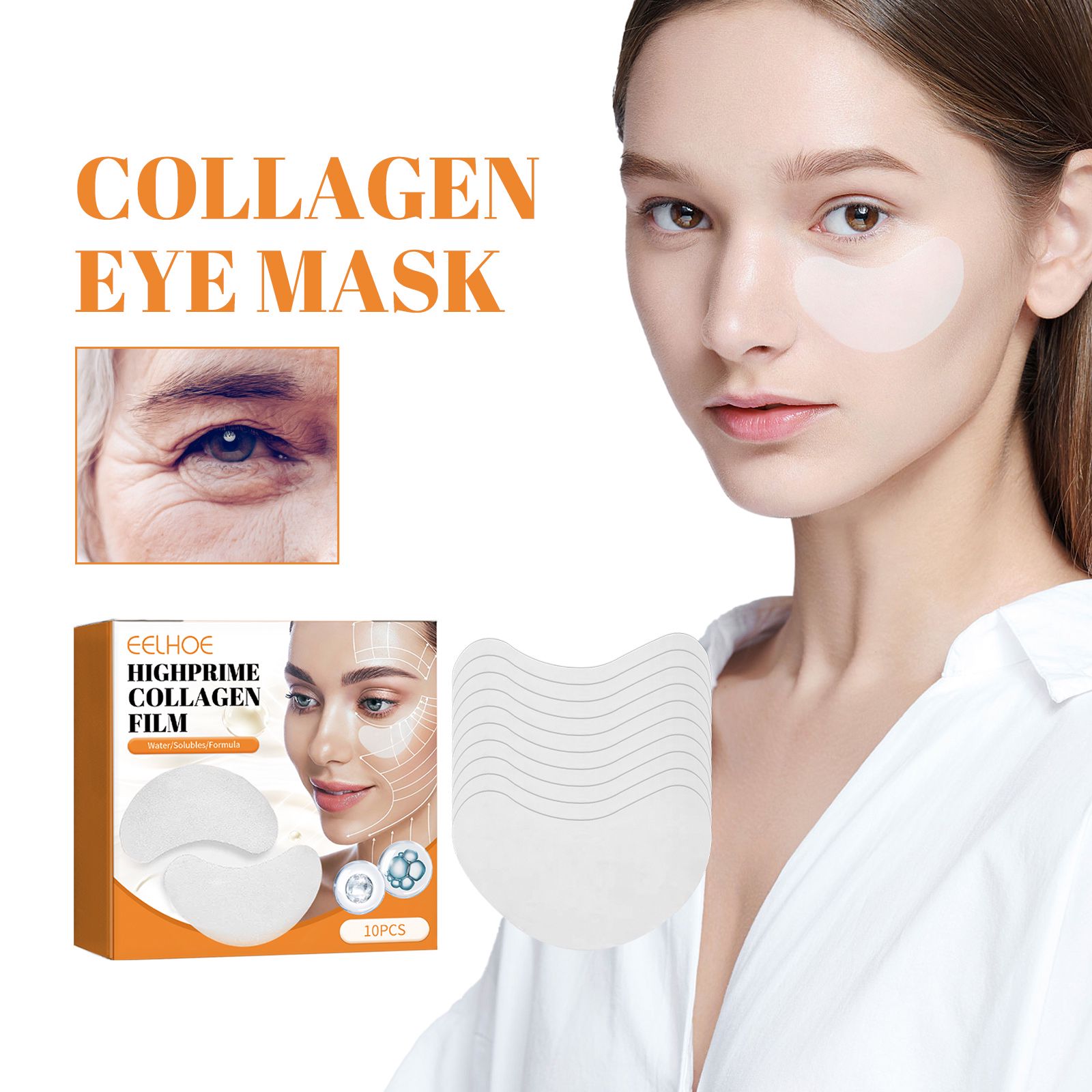 Collagen Eye Mask Crystal Hydrating Firming For Dark Circles Puffiness And Fine Lines Daily Eye Care