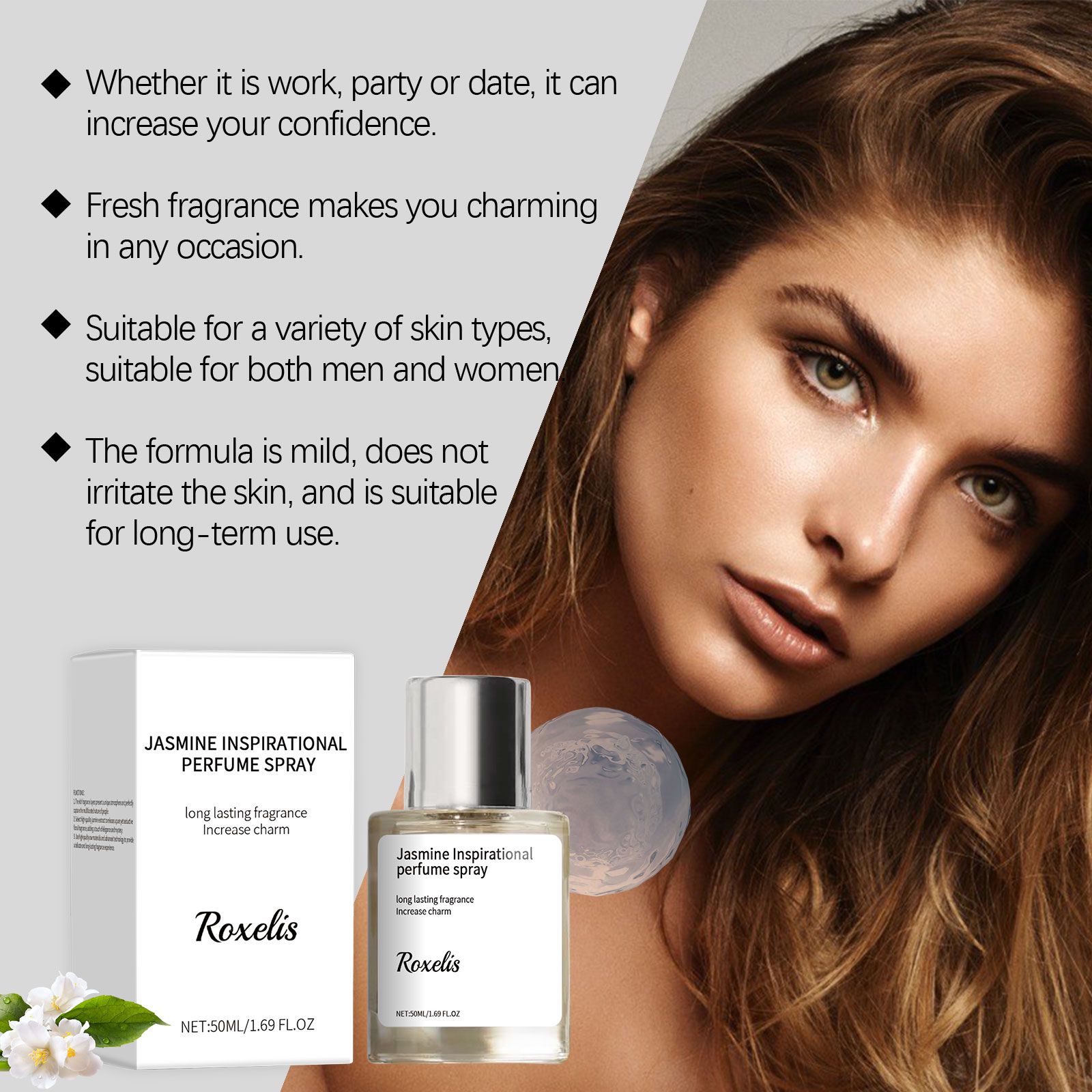 Jasmine Inspiring Perfume Spray Fresh Floral Fruity Long Lasting For Daily Wear