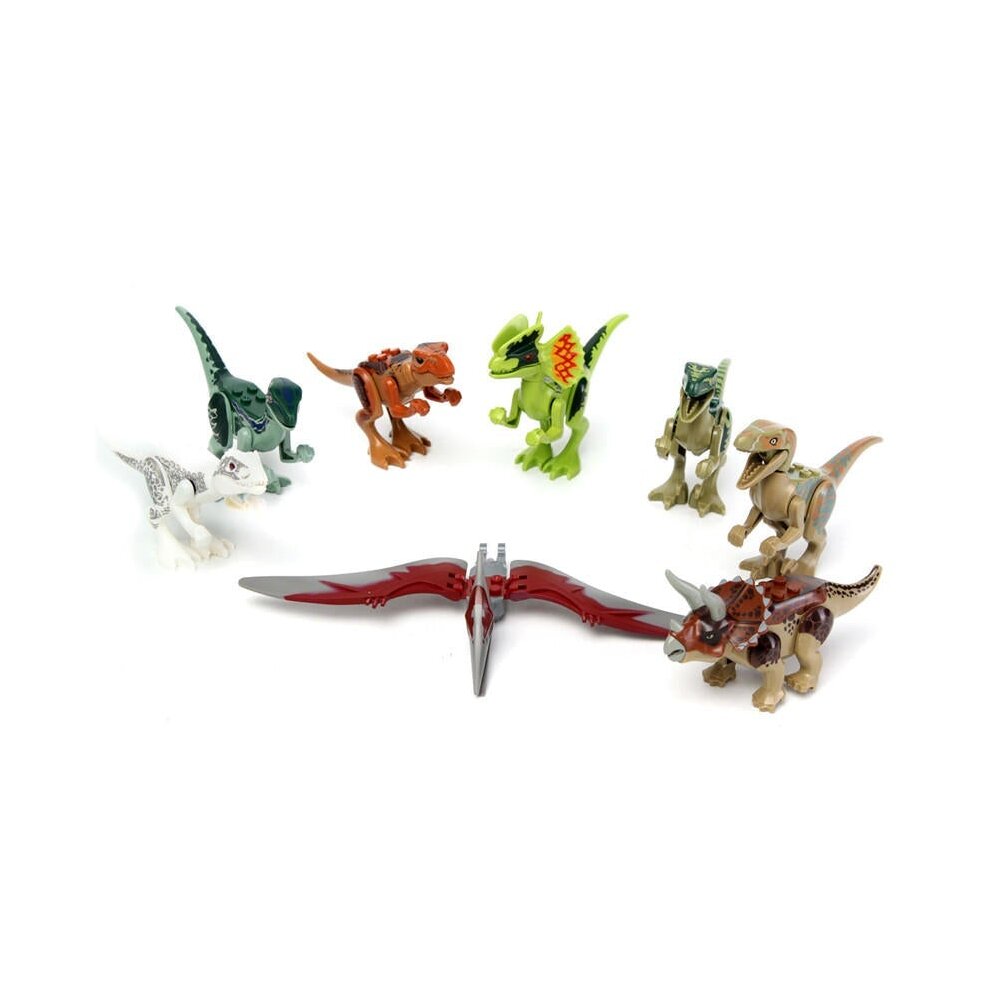 8pcs Different Dinosaur World Building Blocks Mini Figures Toys