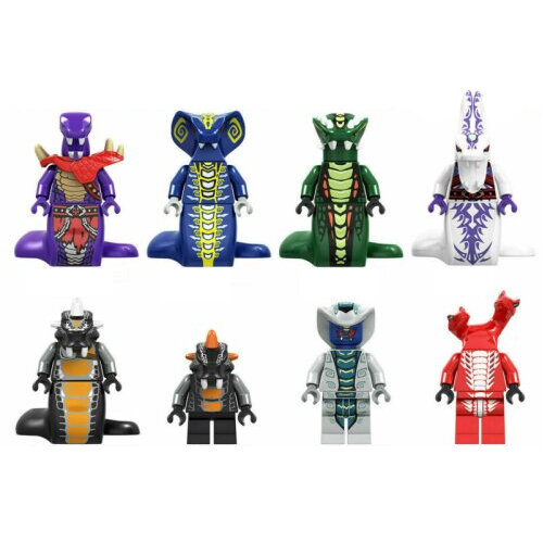 Anime Movies Fans Action Figures Battle Building Block Kit Set Collectible Small Figure Ninjago Snakes Minifigures Set Combat Stitching Blocks Toys Fit Lego Kids Gifts