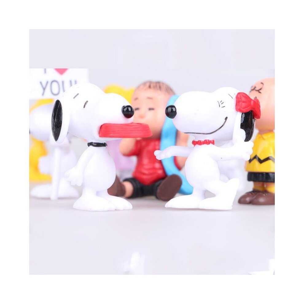 12pcs Charlie Brown Snoopy Figure Toy Play set